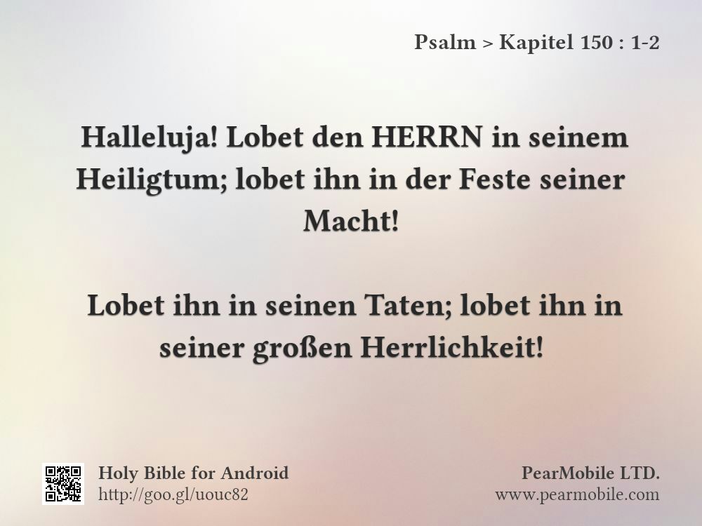Psalm, Kapitel 150:1-2